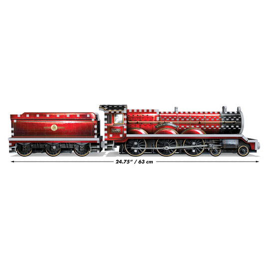 Wrebbit 3D Hogwarts Express side detail highlighting wheel designs for vivid display.