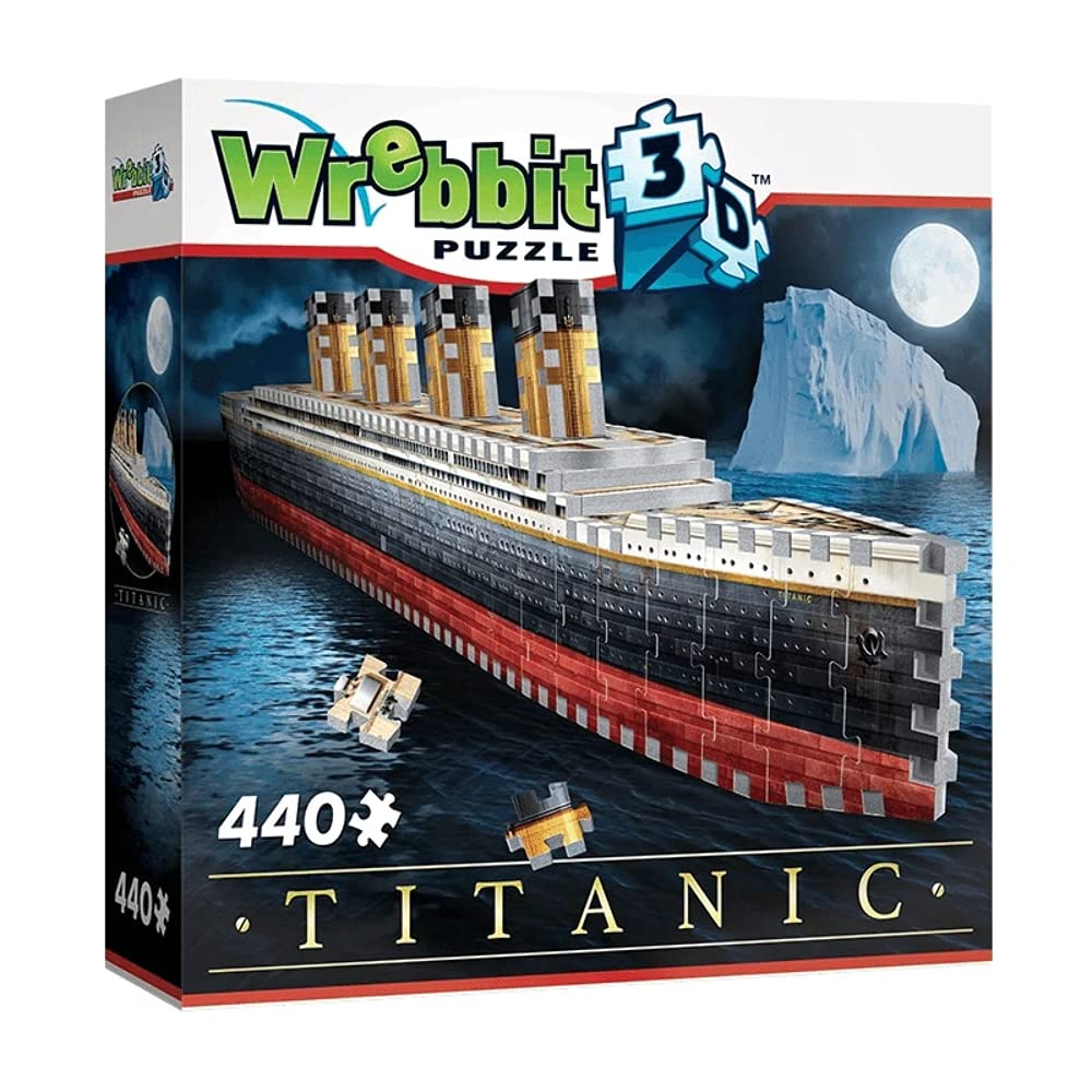 Wrebbit 3D Titanic foam-backed pieces close-up, designed for sturdy, glue-free assembly.