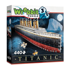 Wrebbit 3D Titanic foam-backed pieces close-up, designed for sturdy, glue-free assembly.