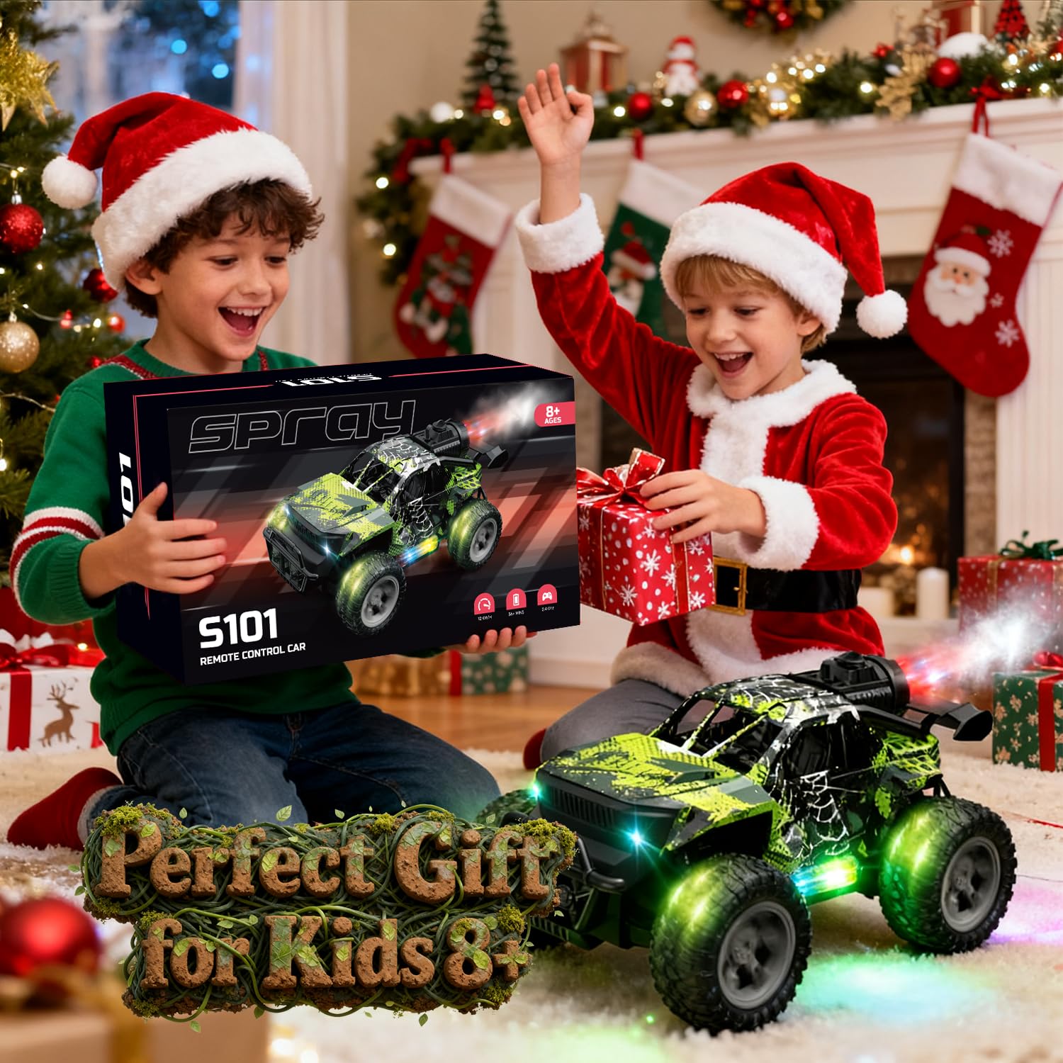 WRTWRT gift-ready RC truck for kids aged 8-12.