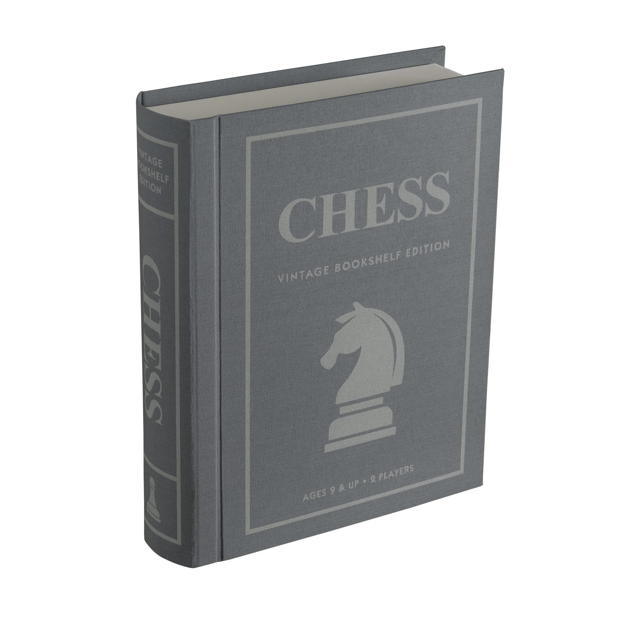 WS Game Company chess vintage bookshelf box displayed as elegant library décor