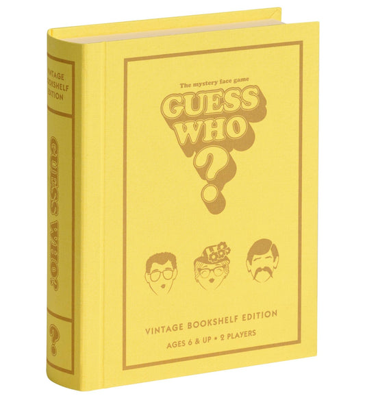 WS Game Company Guess Who? Vintage Bookshelf Edition box, elegant display for your collection.