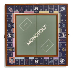 WS Game Company Monopoly Grand folding board highlights elegant wood framing for compact storage.