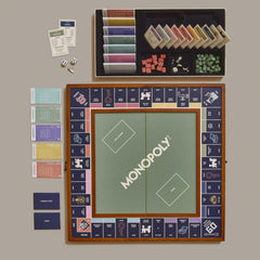 WS Game Company Monopoly Grand wood-framed board presents premium design for family game nights.