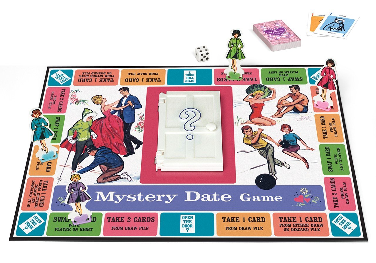 WS Game Company Mystery Date Nostalgia Edition full-sized gameboard and retro packaging.