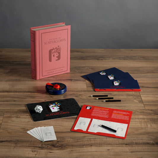WS Game Company Scattergories linen wrap texture highlights premium look and durability.