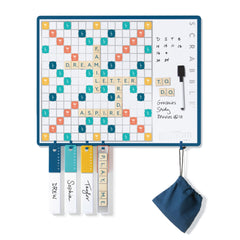 WS Game Company Scrabble 2-in-1 wall mounted board for quick notes and play.