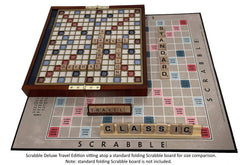 WS Game Company Scrabble Deluxe Travel scorepad and pencil included.