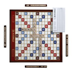 WS Game Company Scrabble Giant rotating board shown on a table for easy viewing