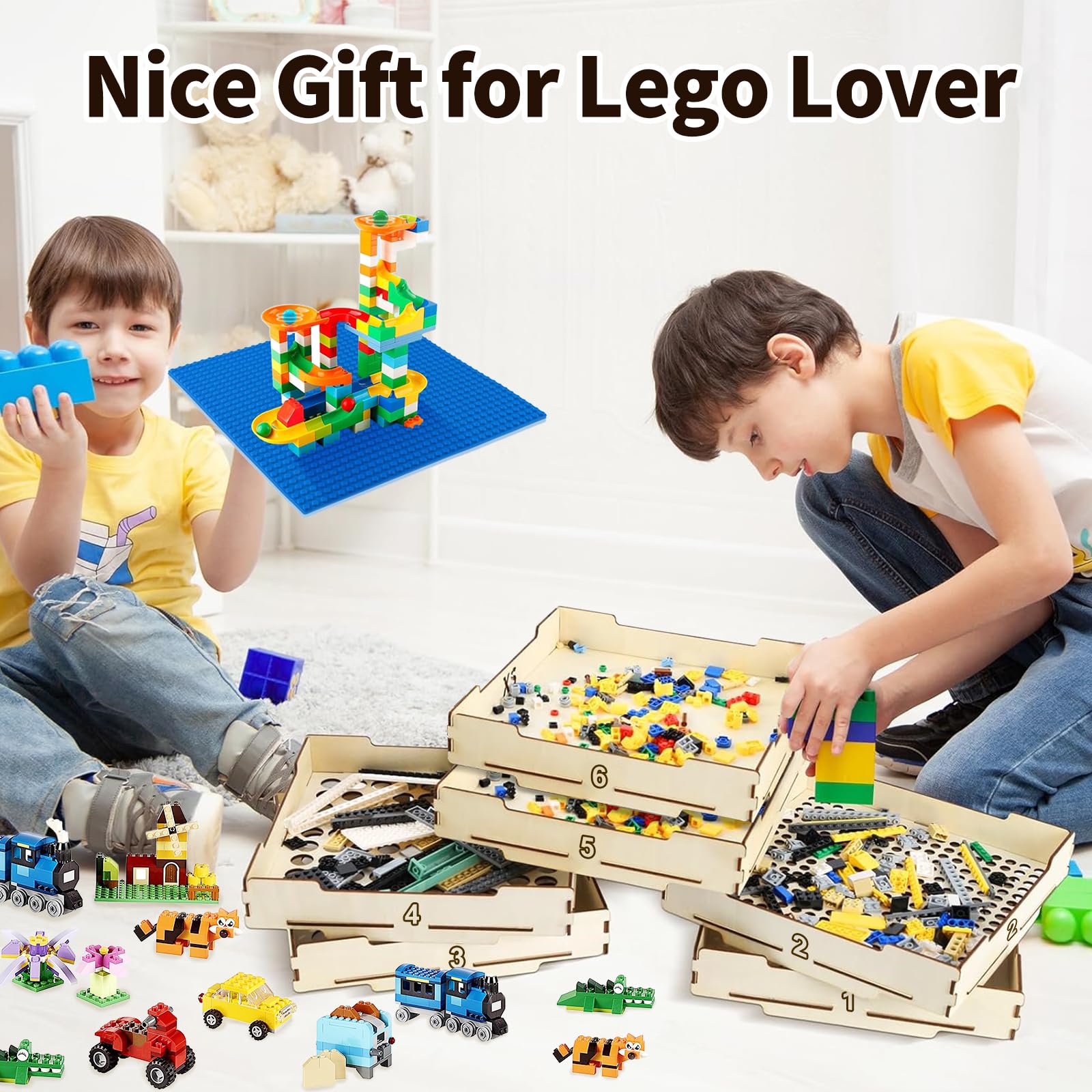 WSBXBB Lego storage solution for gifting, easy to assemble, ready for play.