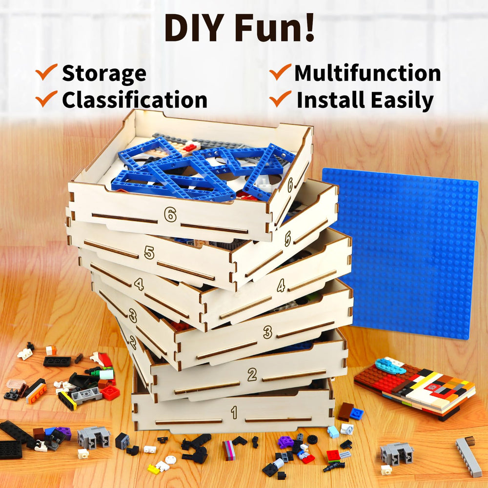 WSBXBB sorter sifter box demonstrates compact, stackable organization for bricks and accessories.
