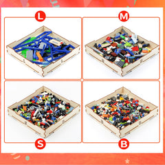 WSBXBB wooden brick storage tray showing multiple compartments.
