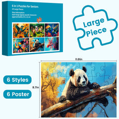WSCXSC 6-pack puzzle turtle image encourages patient puzzle time and cognitive engagement.