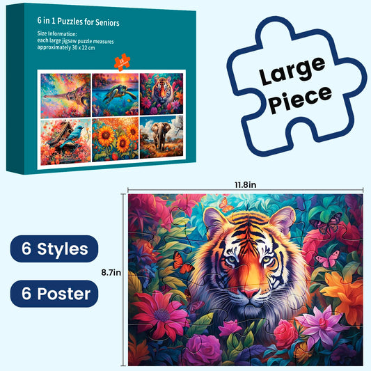 WSCXSC dementia puzzles large pieces and easy grip support