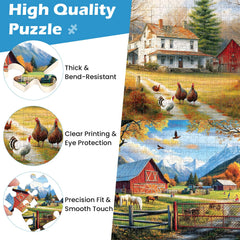 WSCXSC eco-friendly ink puzzle 300pc with bright, non-toxic prints.