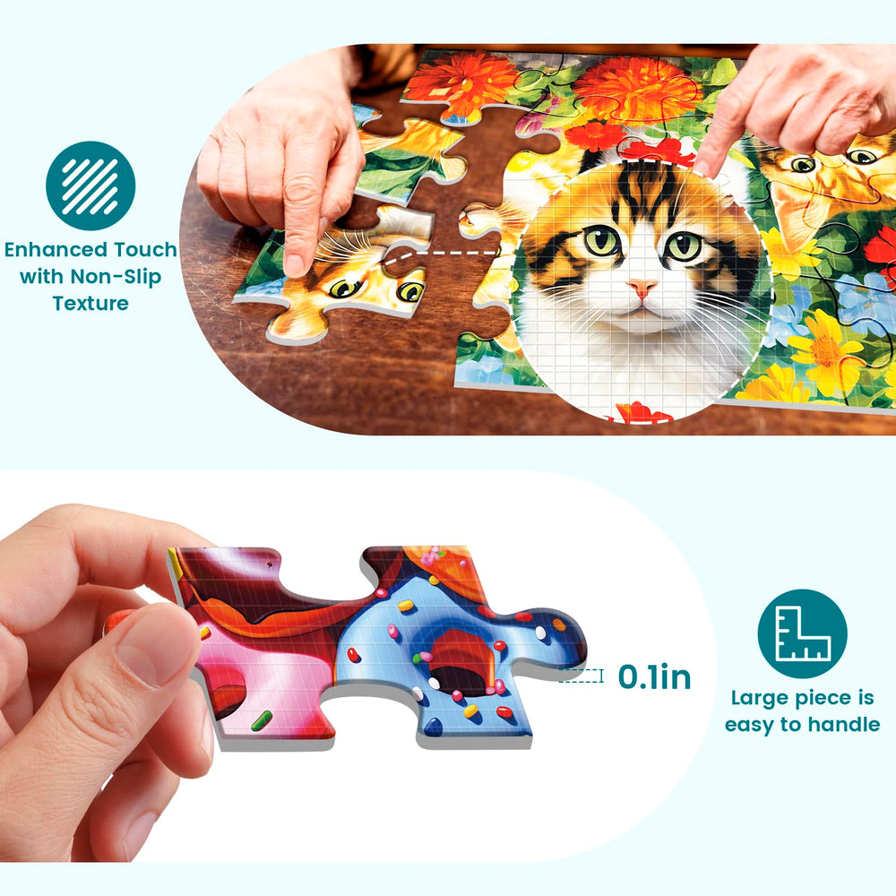 WSCXSC high-grip textured puzzle pieces support dexterity-friendly handling