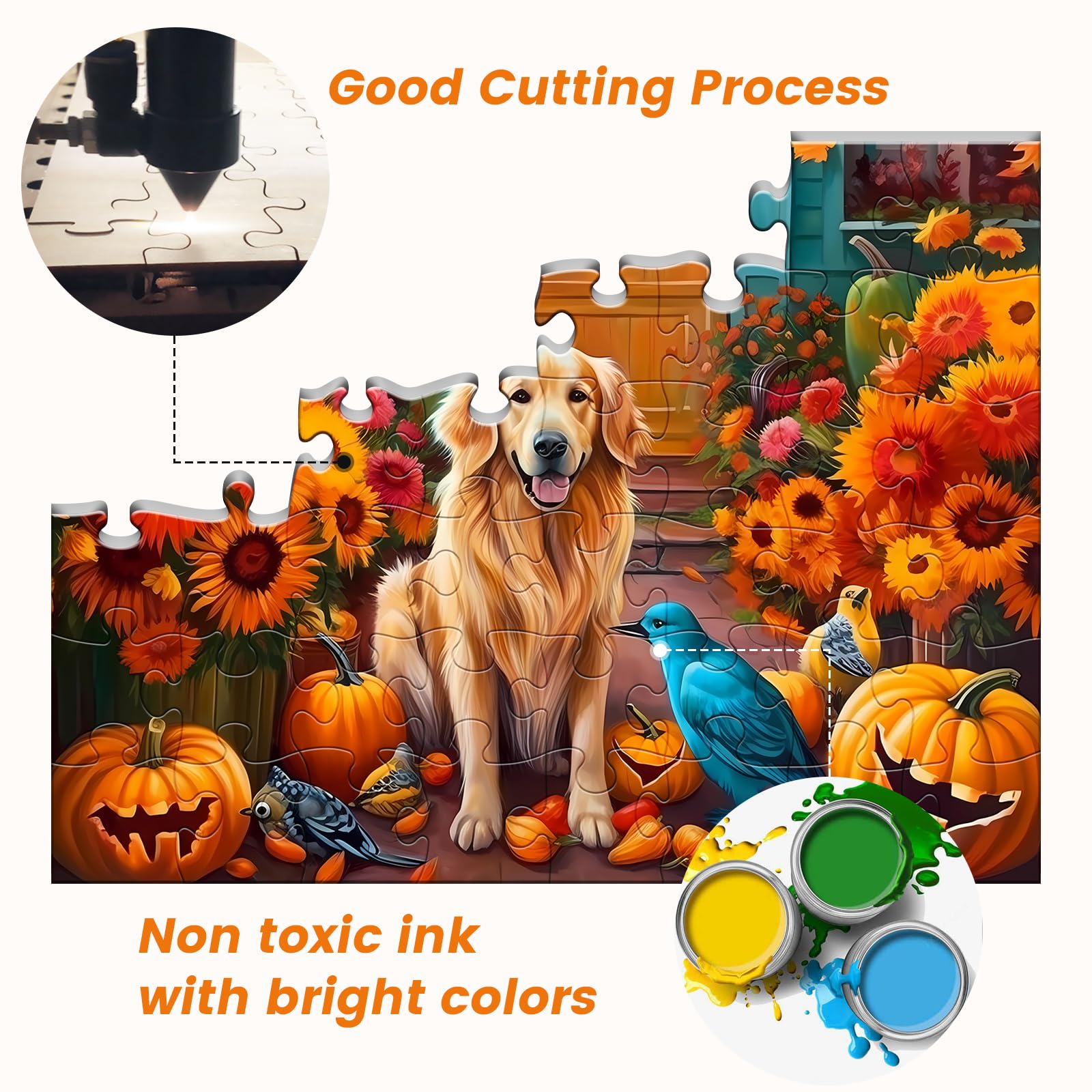WSCXSC large-piece puzzle 15.7 x 11.8 inches for easy handling