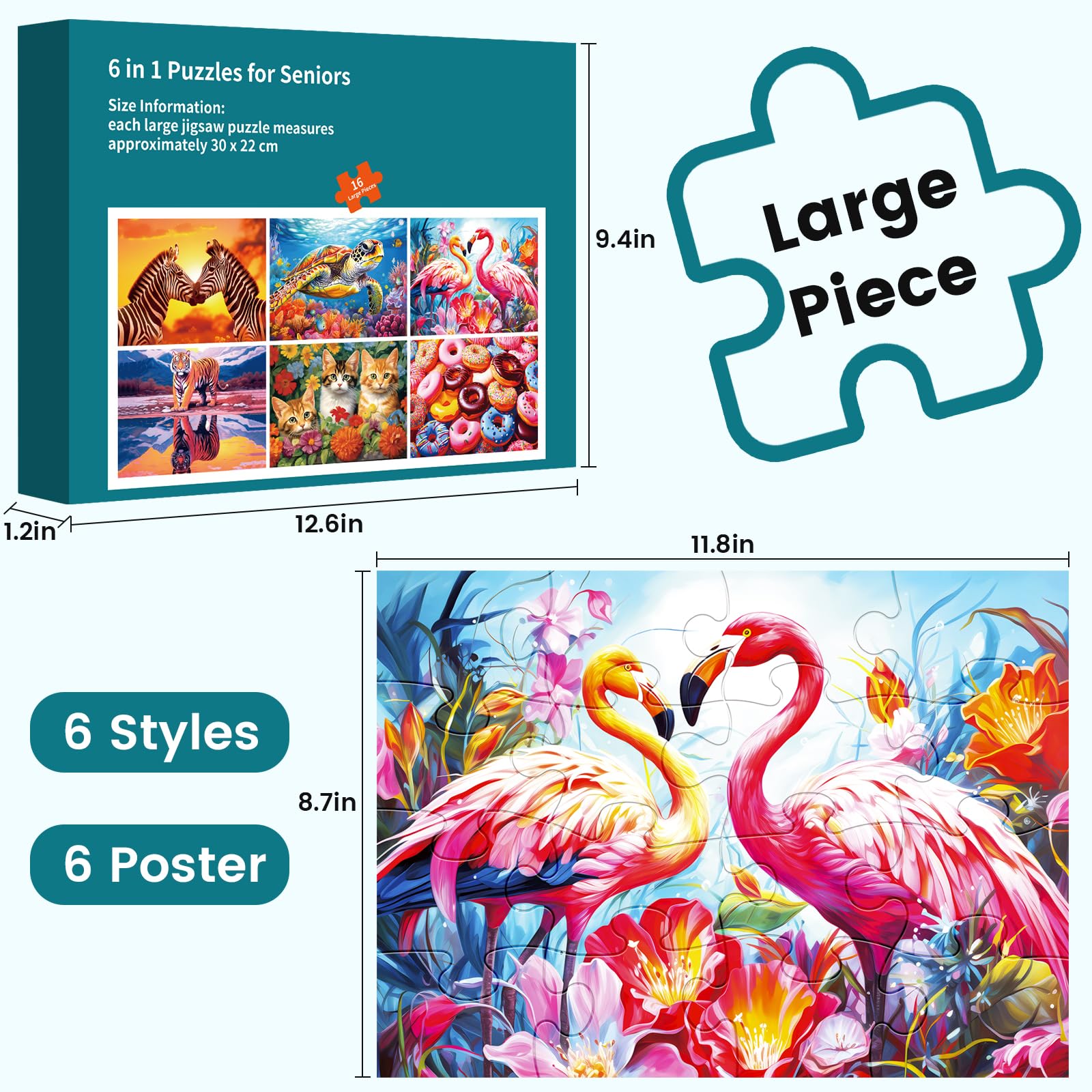 WSCXSC storage bags for dementia puzzles help organize and share