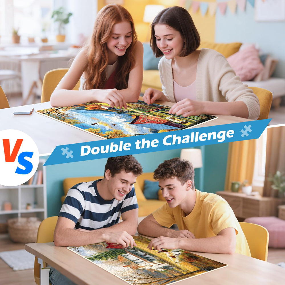 WSCXSC two-in-one puzzle set 300pc for dual designs.