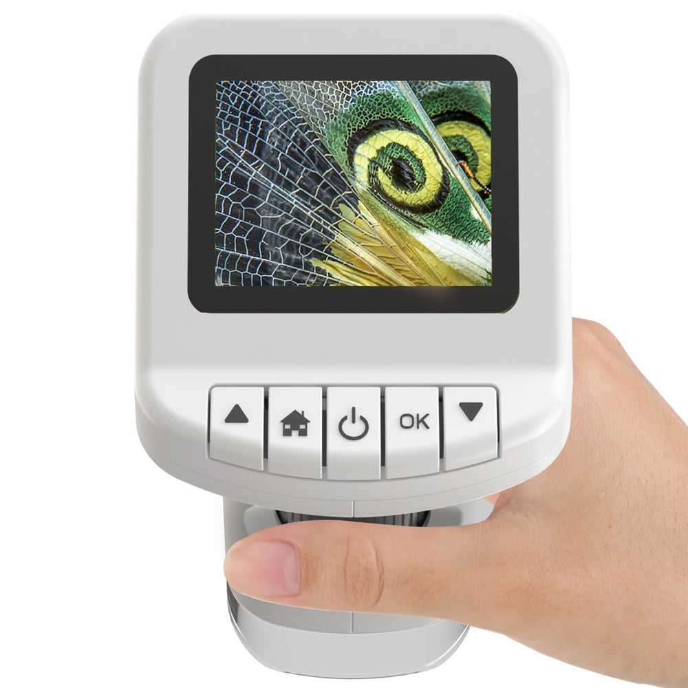 WSDMIC 1200X handheld microscope with kid-friendly display for easy in-field viewing.