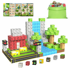 WSHIMIN magnetic building blocks spread for creative play and fine motor development