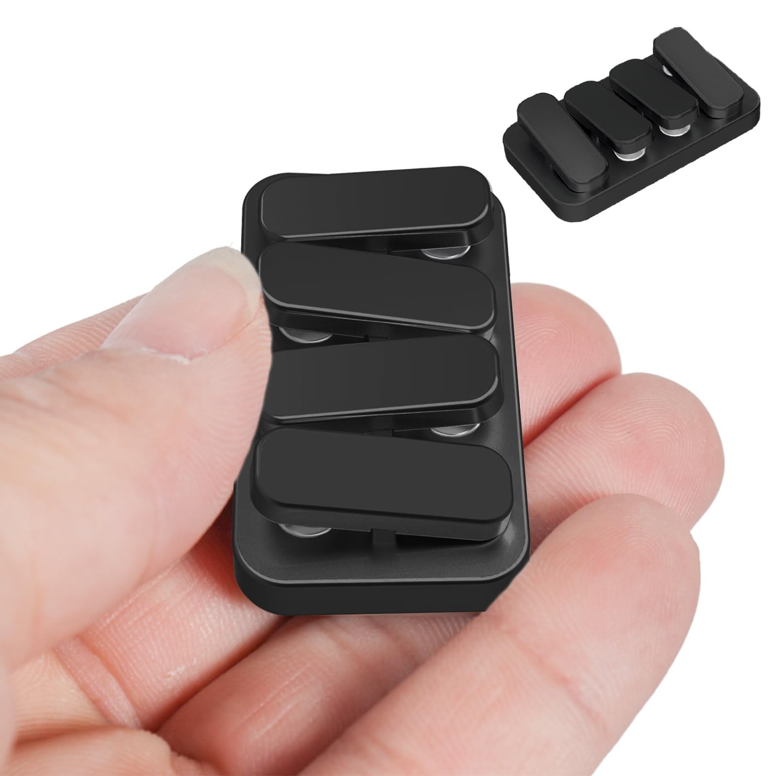 WSHWXY Metal Fidget Slider front view in matte black for focused play