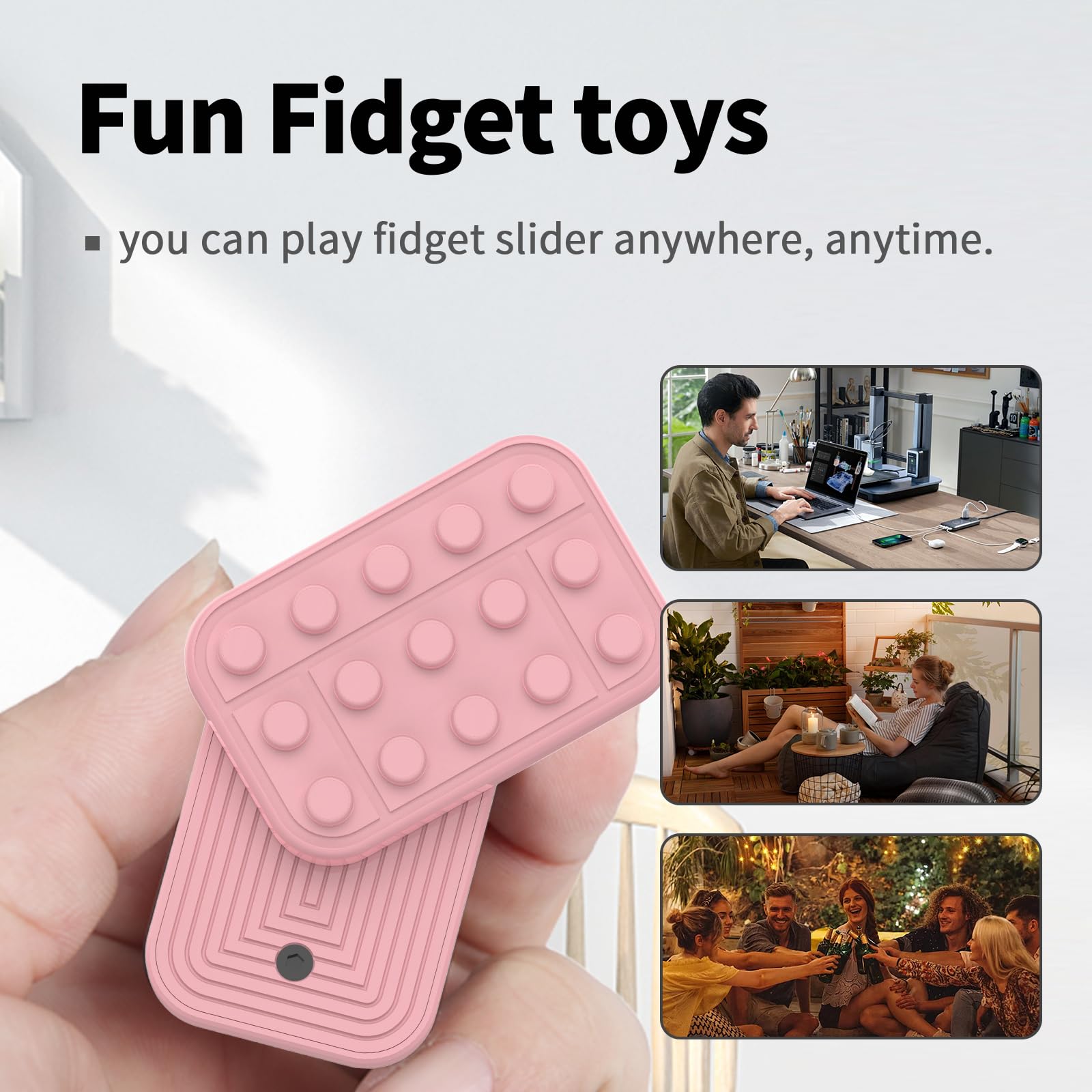 WSHWXY metal fidget slider sliding action for tactile feedback