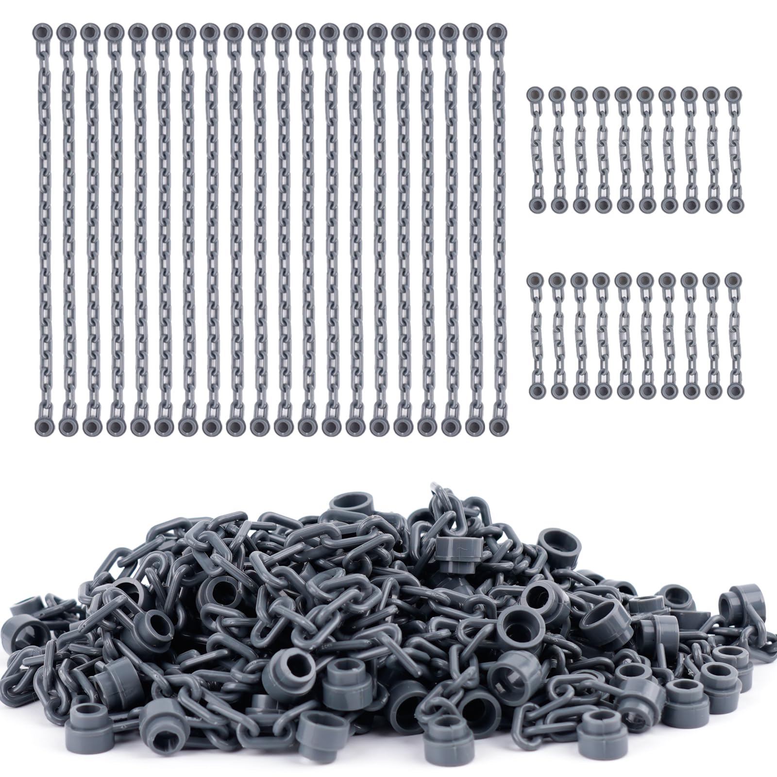 WSRYLTCH 21-link chain close-up with durable joints for stable builds.