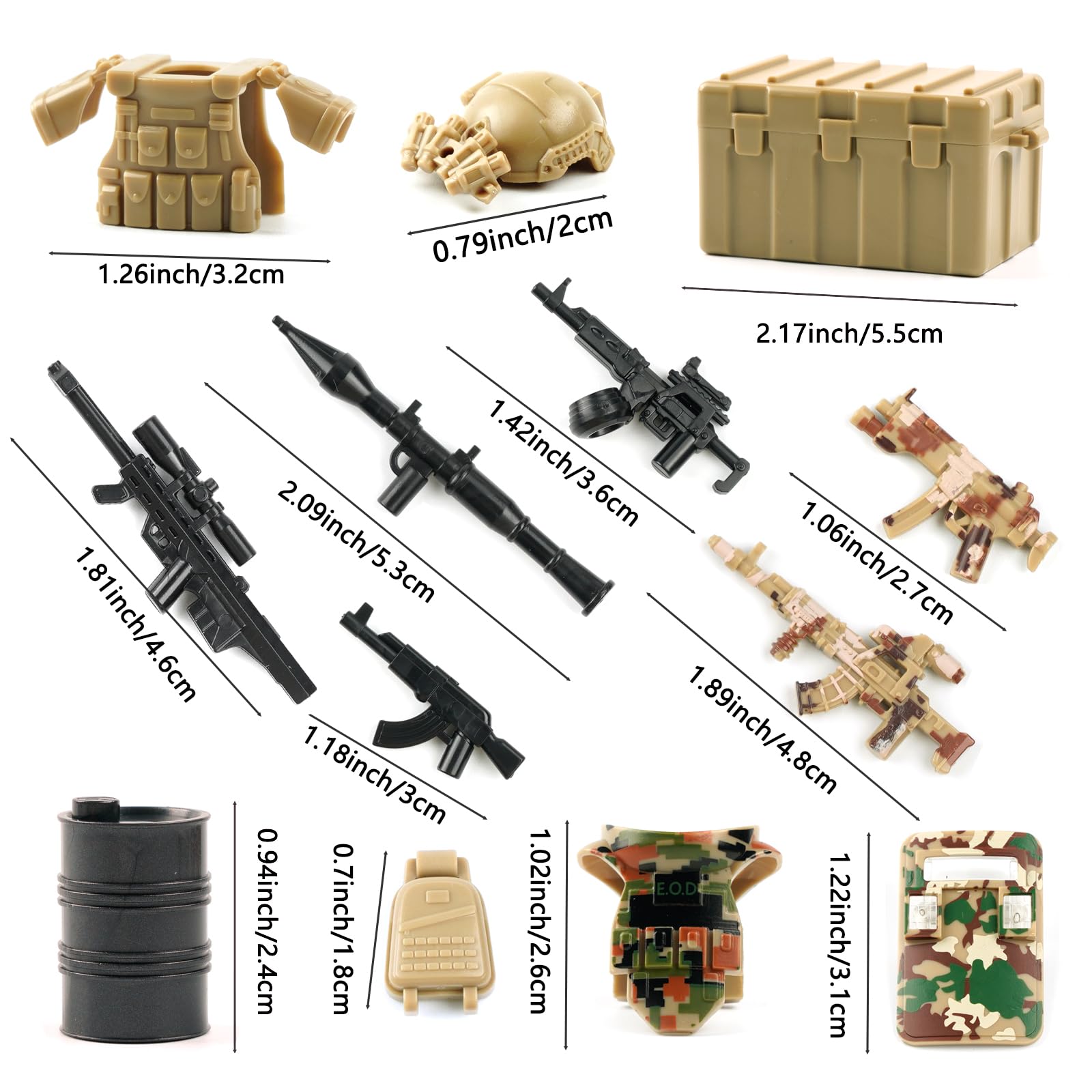WSRYLTCH camouflage body armor detail adds realism to builds.