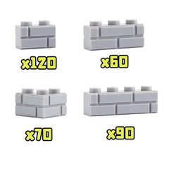 WSRYLTCH 1x2 bricks provide versatile sections with practical detailing.