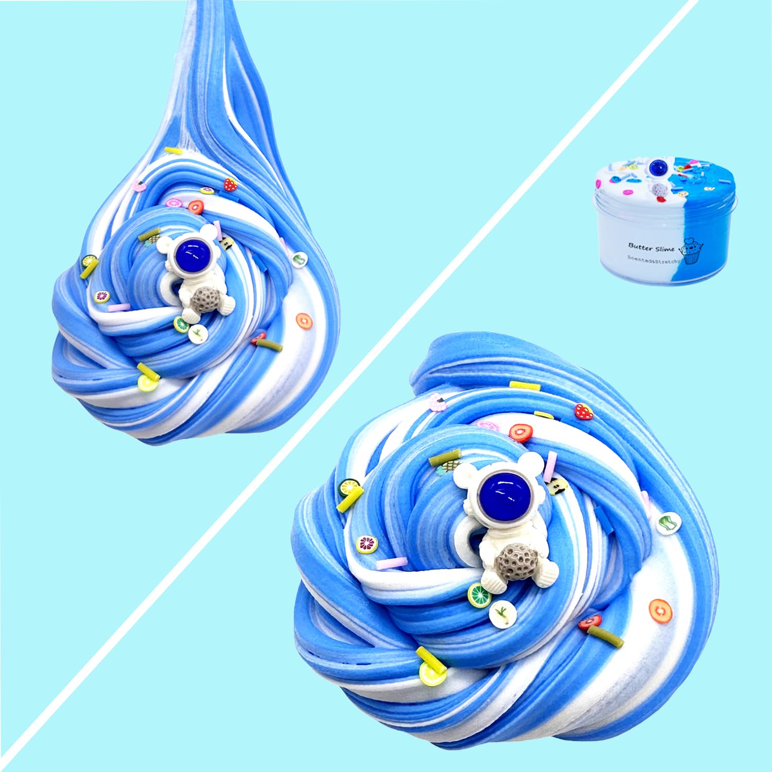 wtelnbton assortment of colors and designs for creative slime crafting