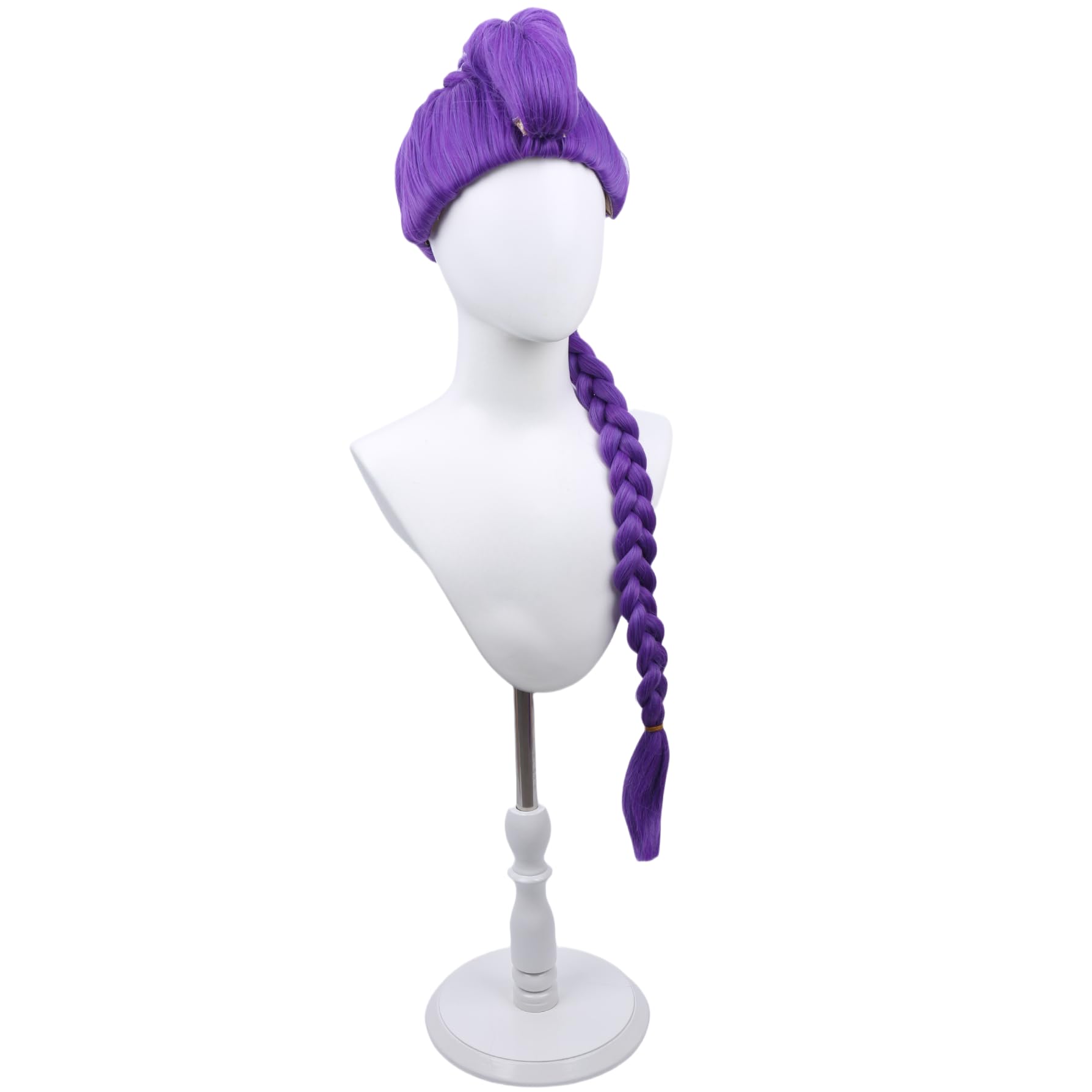 WTHCOS cartoon movie wig purple braid adds vibrant color to character cosplay.