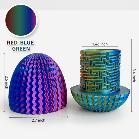Wtohobby egg-shaped maze gift box puzzle detail highlights hidden compartment for valuables