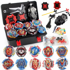 WTUME 10-piece battling tops in action, ideal for party play.