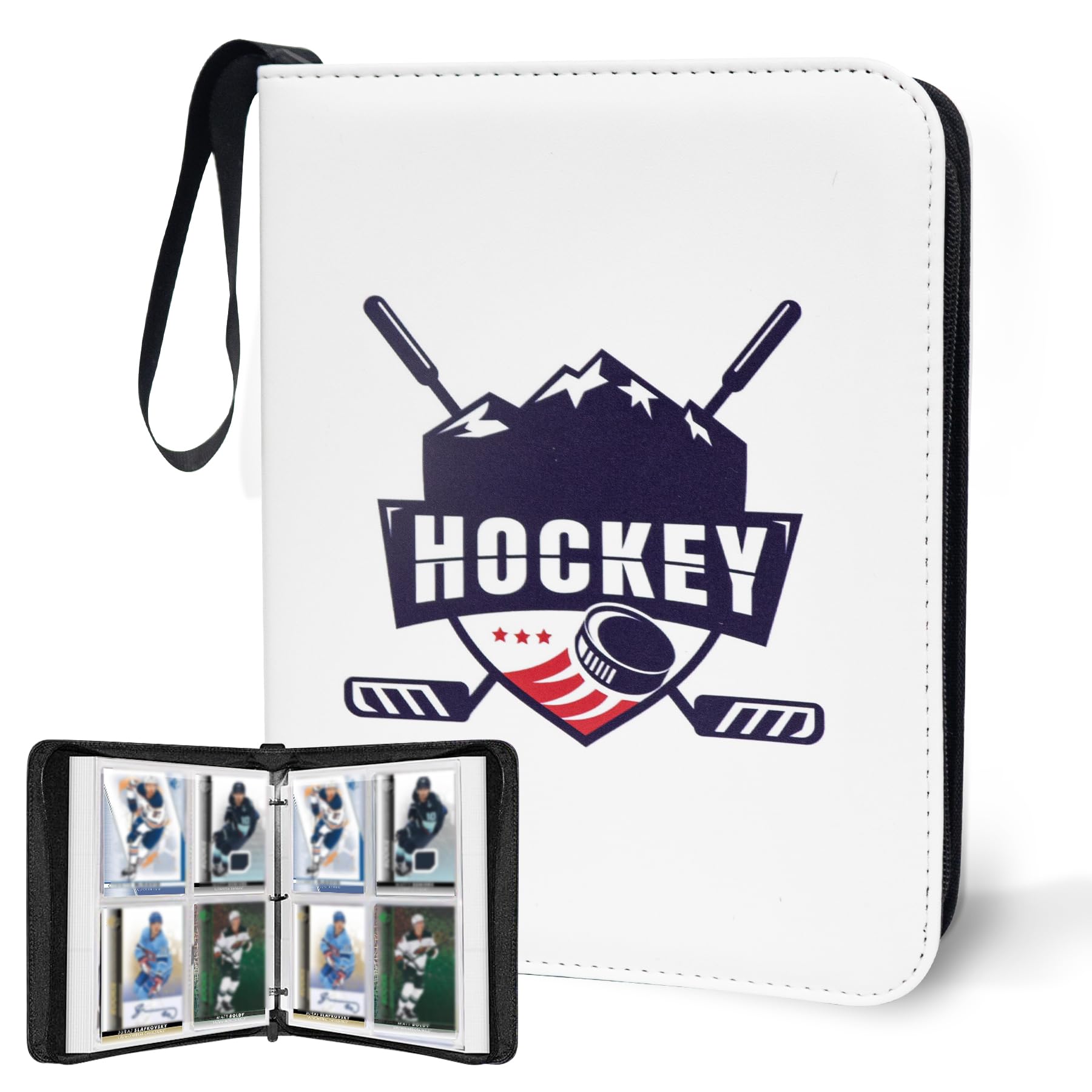 WTVIDAS 400-pocket hockey card binder cover keeps cards organized and protected on display