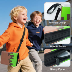 Four-pocket layout with removable sleeves keeps up to 400 cards organized.