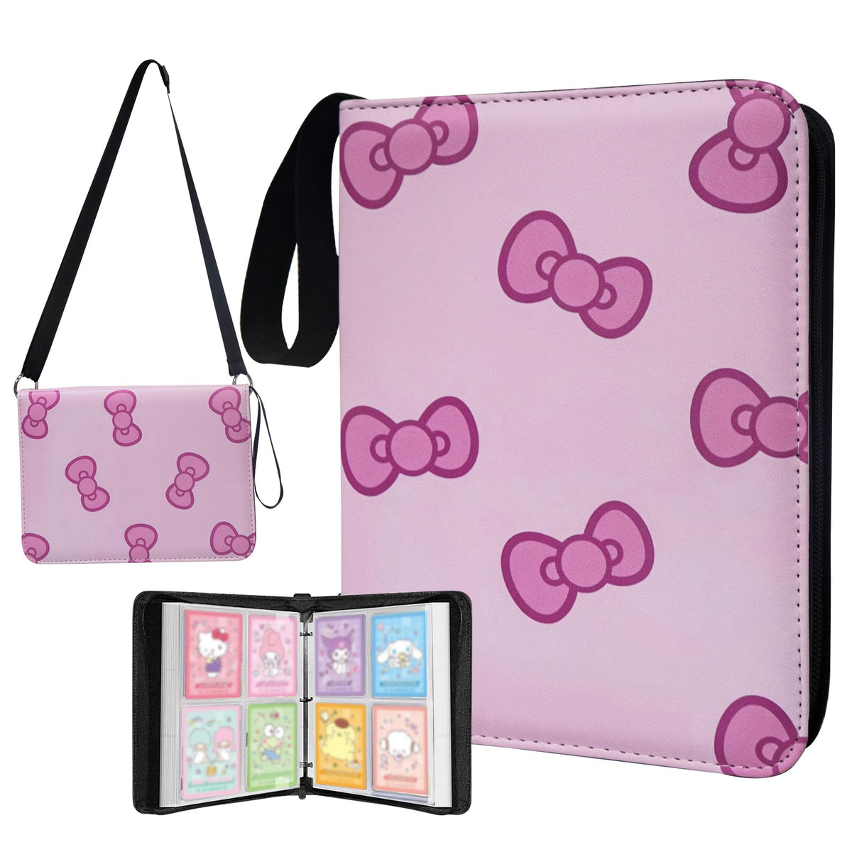 wtvidas pink card binder cover highlighting waterproof PU material keeps collectibles safe