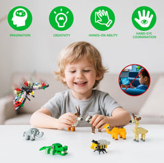 WuNian elephant building blocks set supports problem solving and spatial skills.