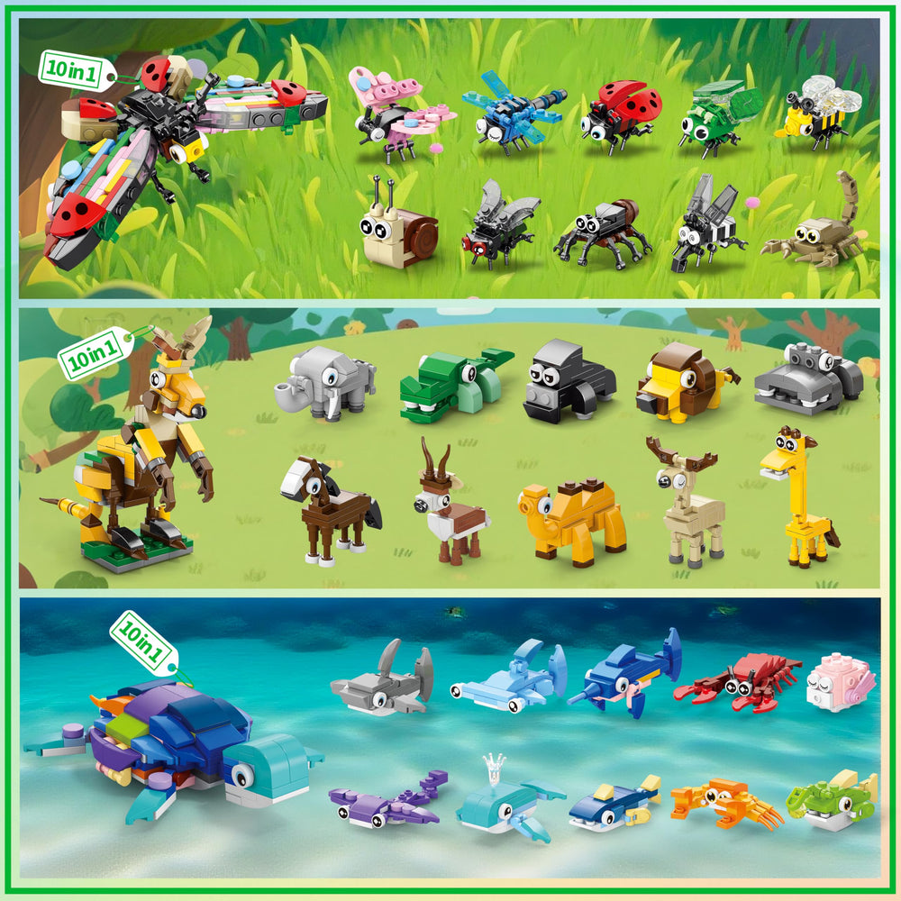 WuNian frog building blocks set encourages trial-and-error thinking.