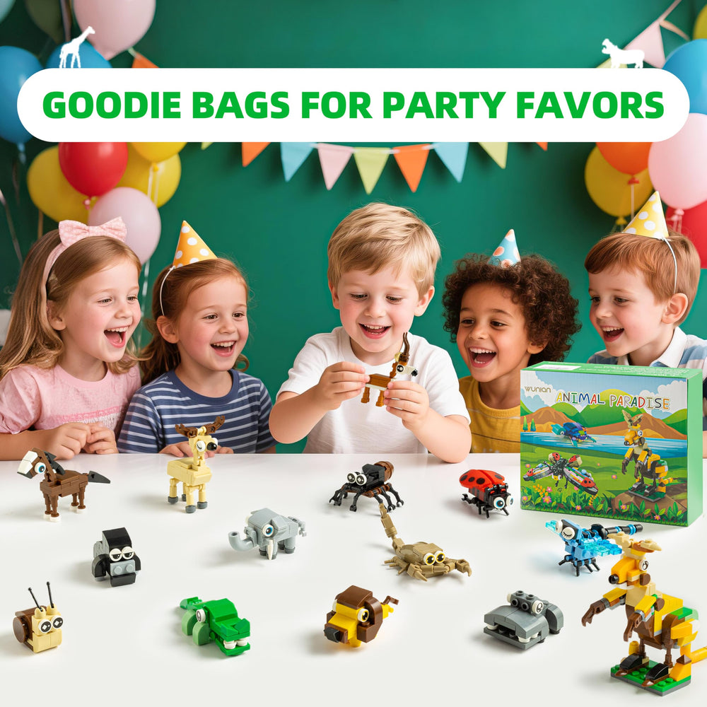 WuNian rabbit building blocks set promotes dexterity and cooperative play.