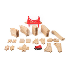 WudBudz storage bags keep tracks organized after playtime.