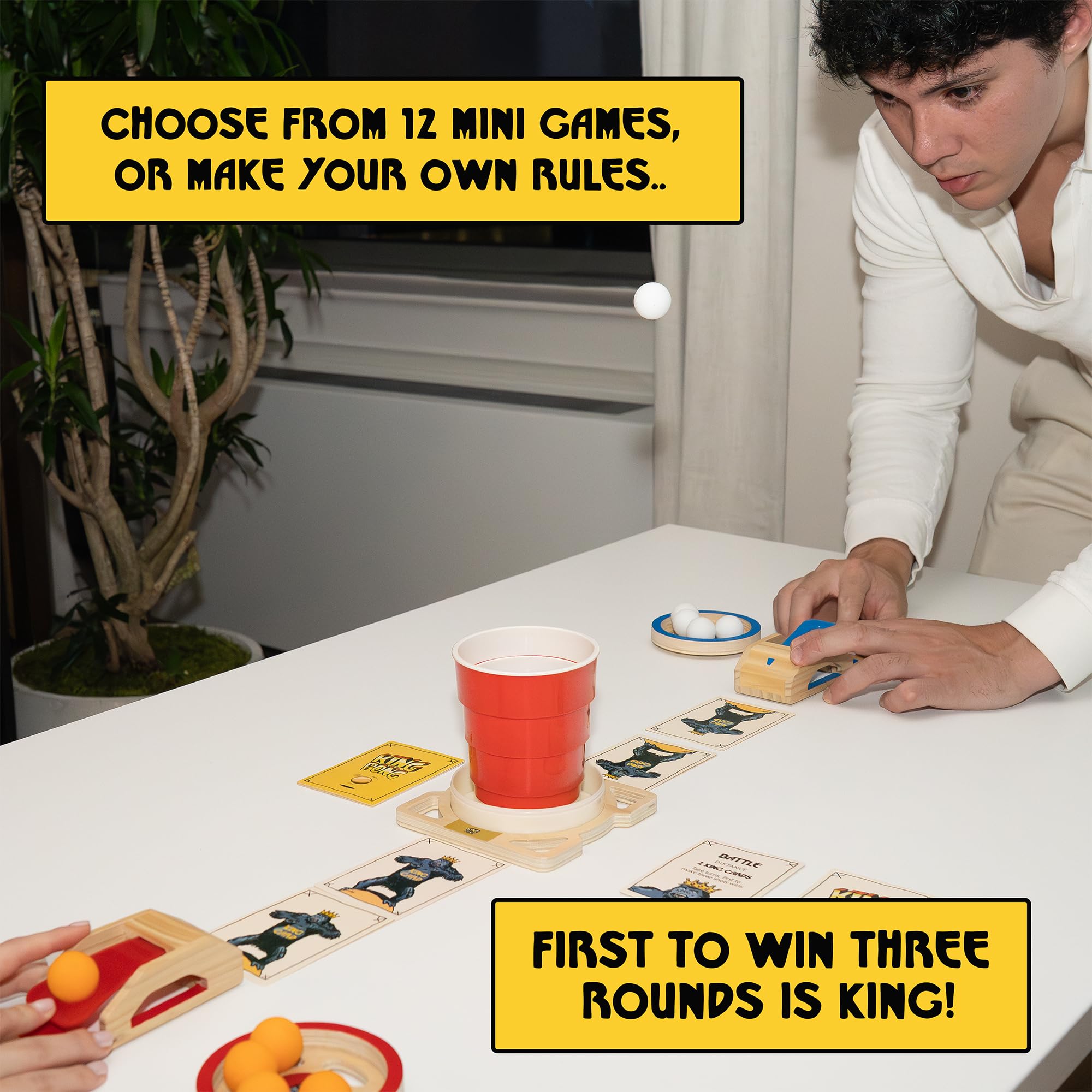 King Pong challenge cards spark quick competitive rounds