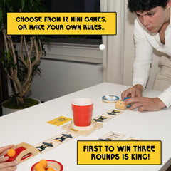 King Pong challenge cards spark quick competitive rounds