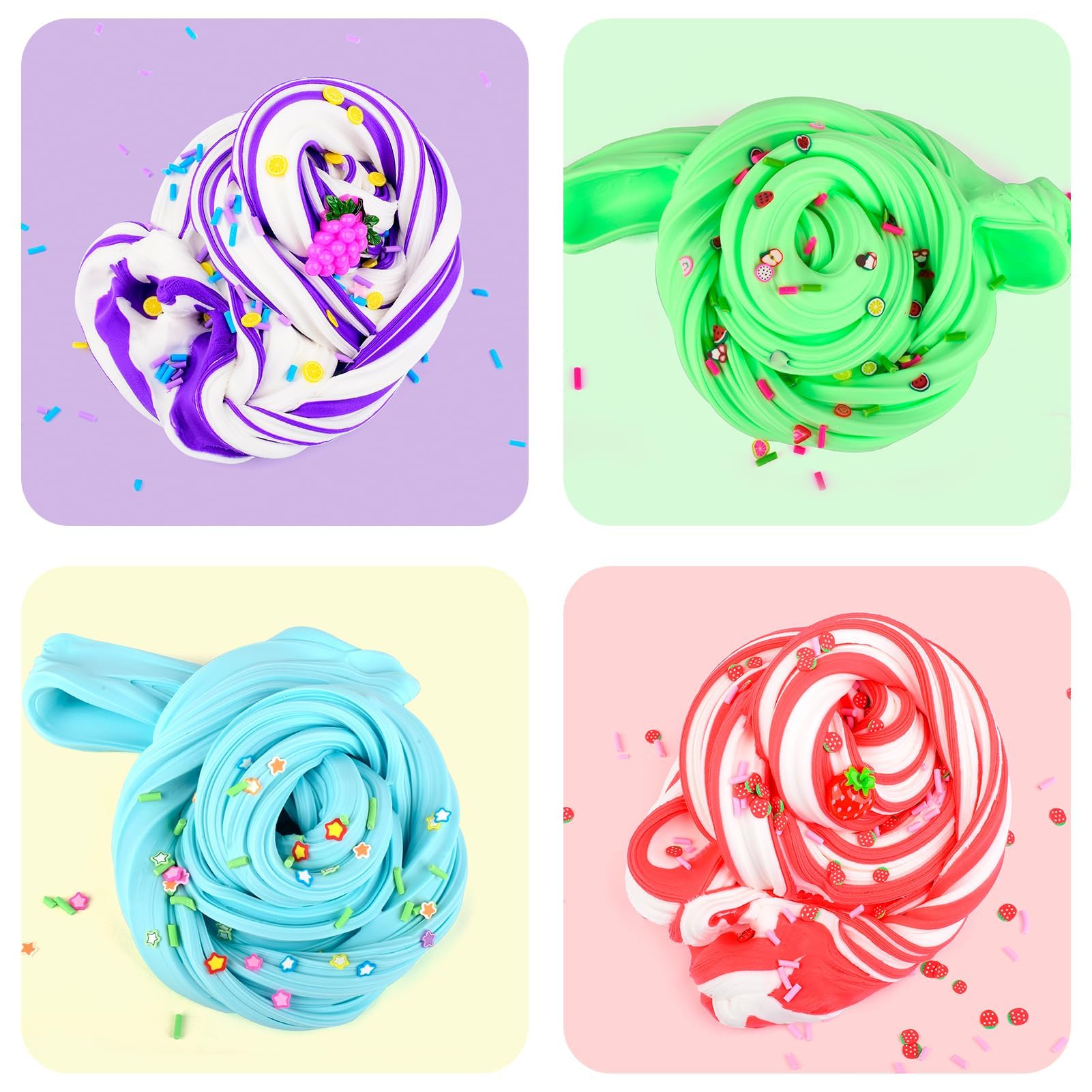WUJYLY easy-clean slime formula reduces mess during play.