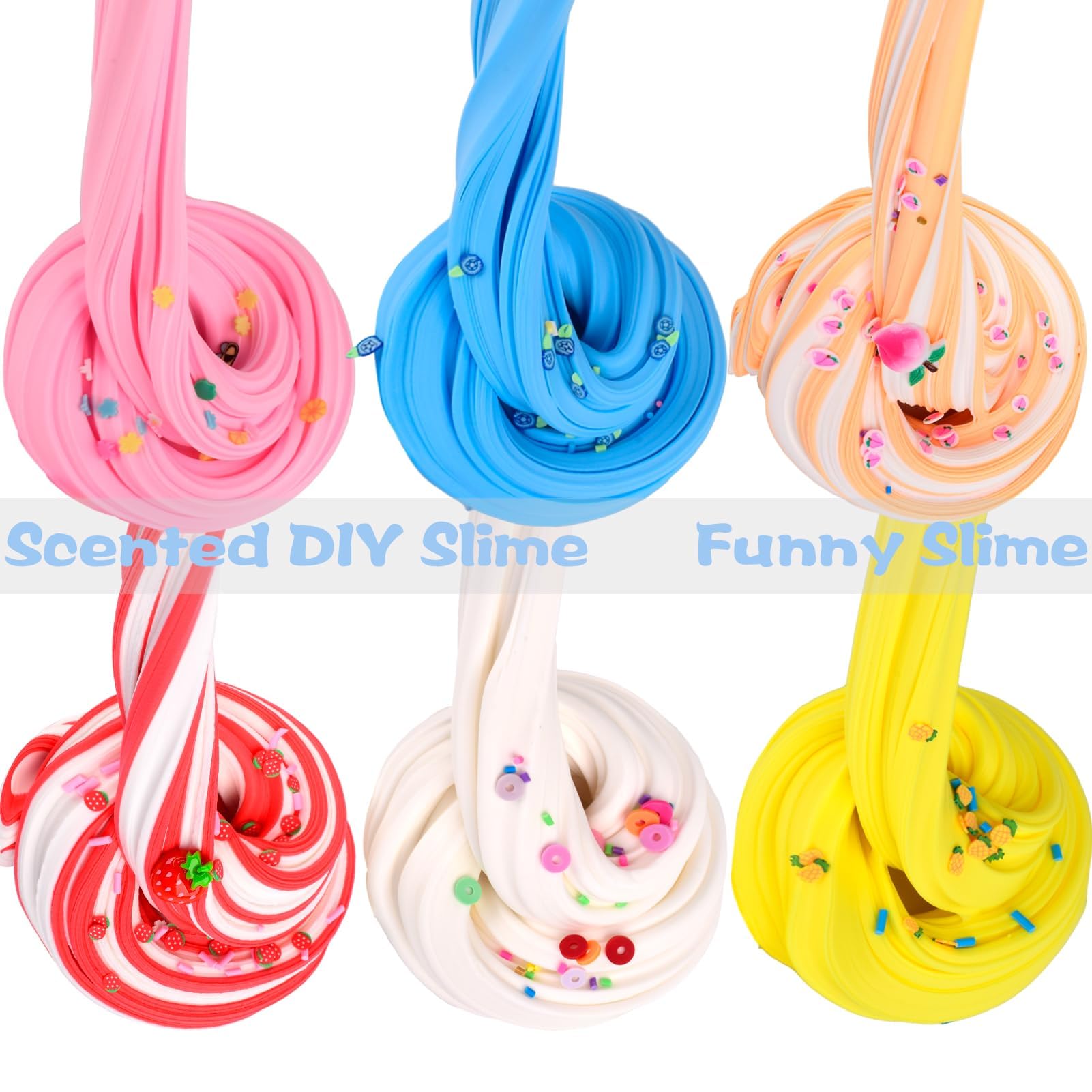 WUJYLY Butter Slime Kit grape charms spark imaginative slime time.