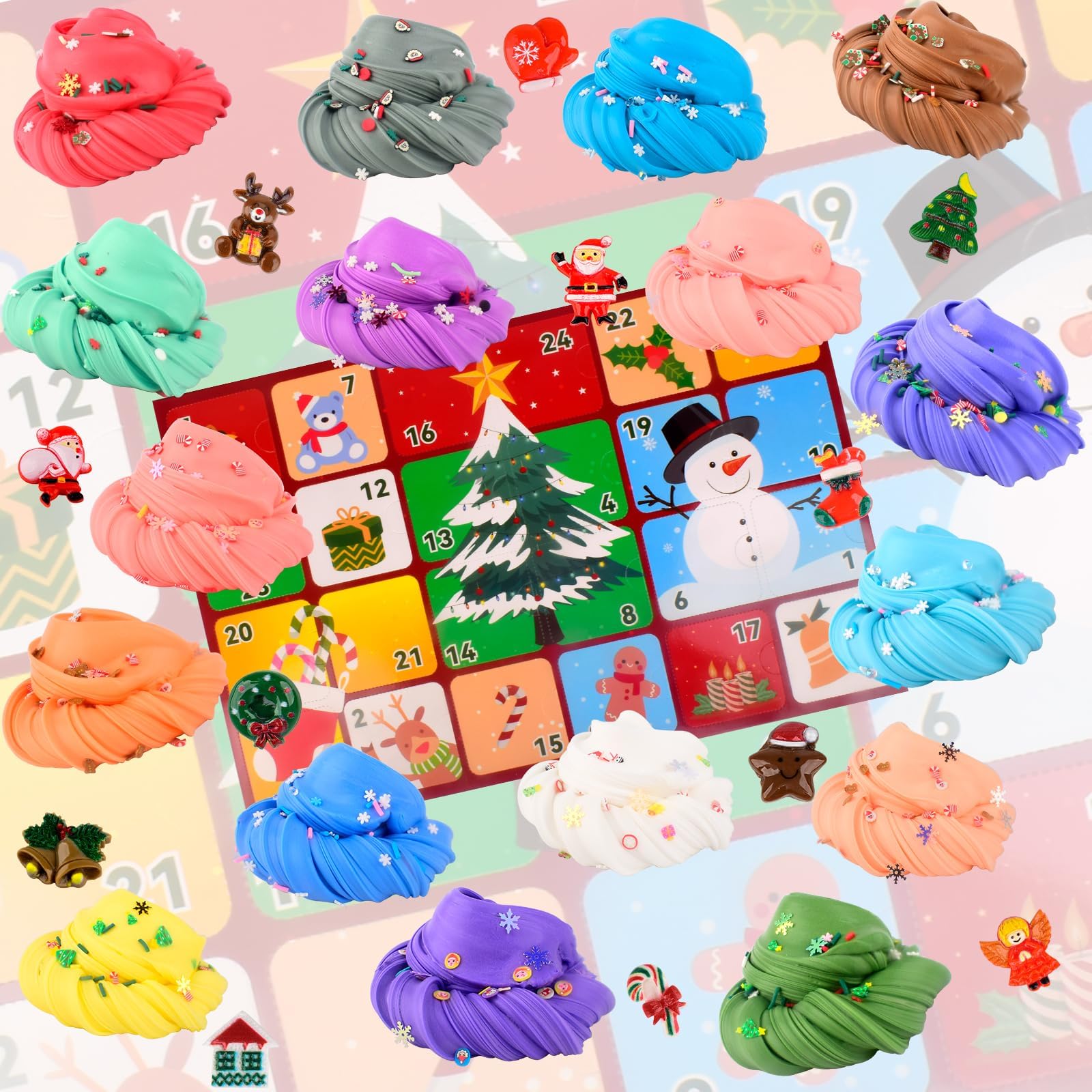 WUJYLY Christmas Slime Kit charm decorations to add holiday flair to slime creations