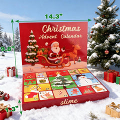 WUJYLY Christmas Slime Kit colors displaying vibrant festive hues for slime crafts and sensory play