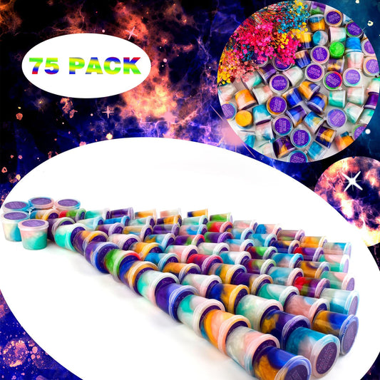 WUJYLY Galaxy Slime 1oz packs provide smooth, non-sticky fun for kids