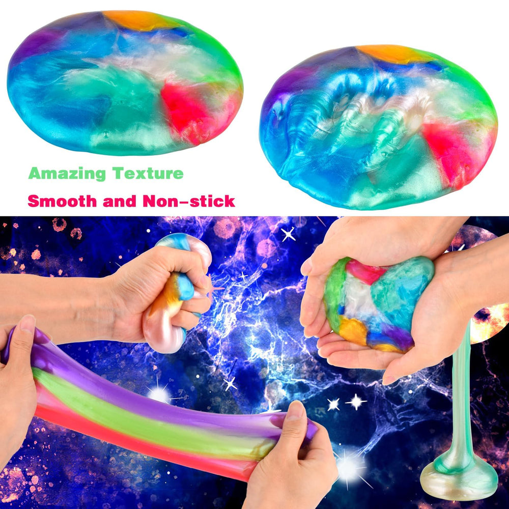 WUJYLY Galaxy Slime non-sticky texture for mess-free play