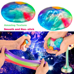 WUJYLY Galaxy Slime non-sticky texture for mess-free play